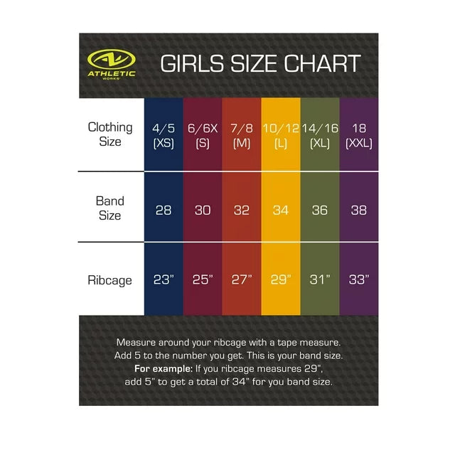 Athletic Works Girls Sports Bra, 2 Pack