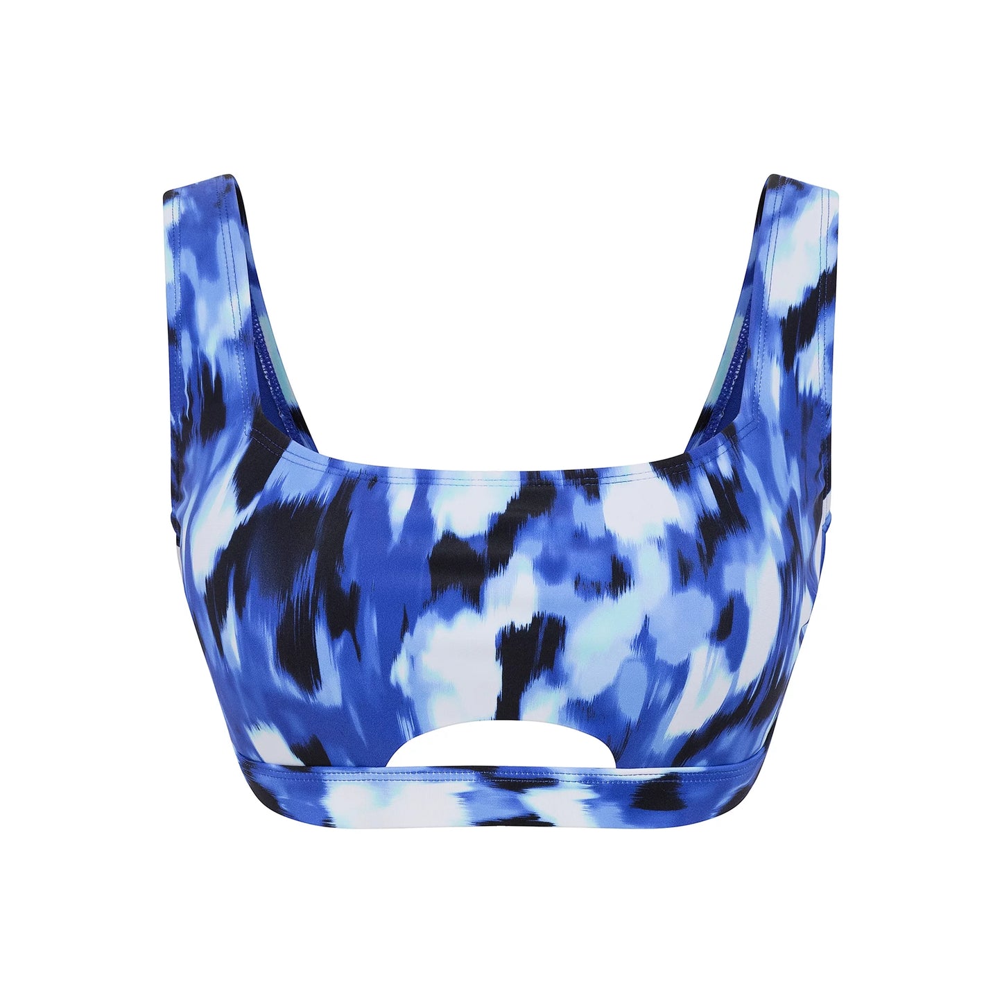 Time and Tru Women's Tie Dye Cutout Swim Top