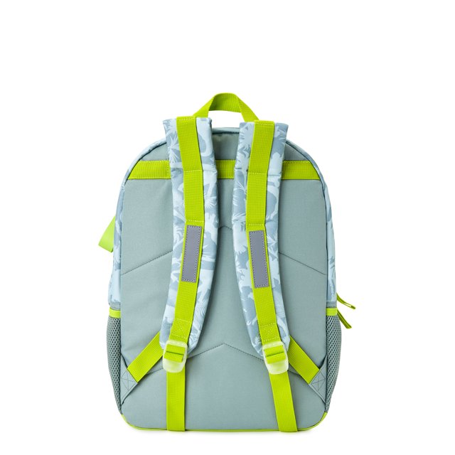 Wonder Nation Children's Backpack with Lunch Box and Pencil Case 3-Piece Set Green Dinosaur Print