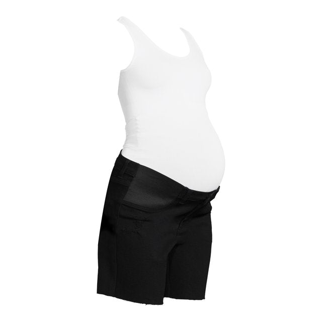 Time and Tru Women's Maternity Denim Bermuda Shorts