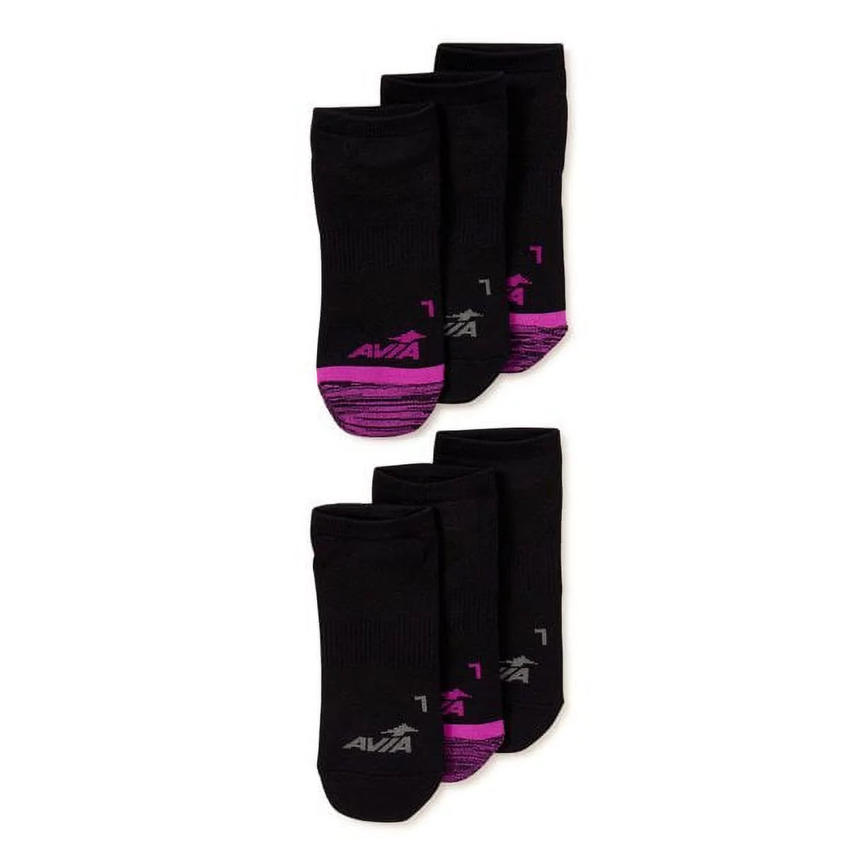 Avia Women's Premium Lightweight Low Cut Socks, 6-Pack
