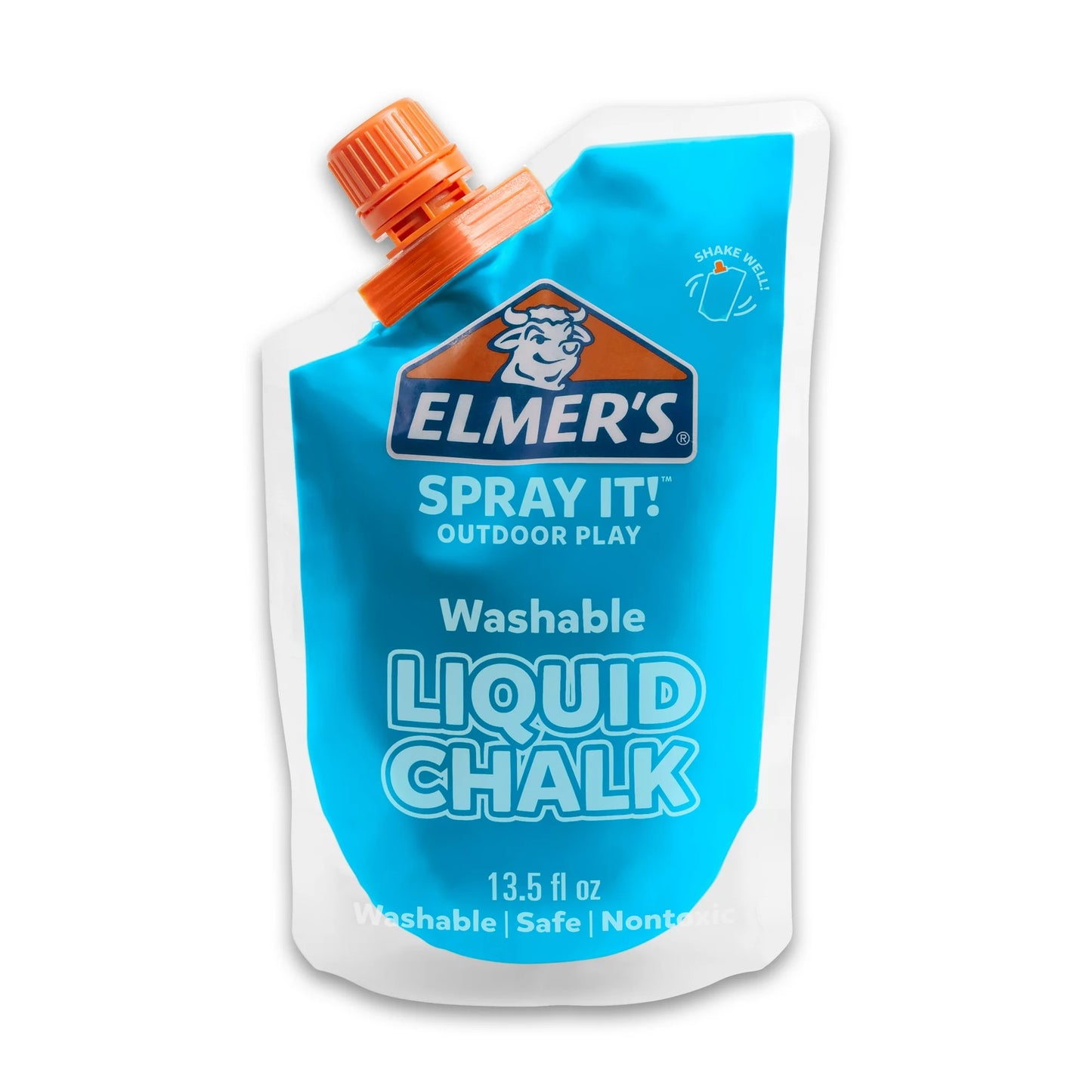 Elmer's Spray It! Outdoor Play Washable Liquid Chalk Refill Pouch, Blue,