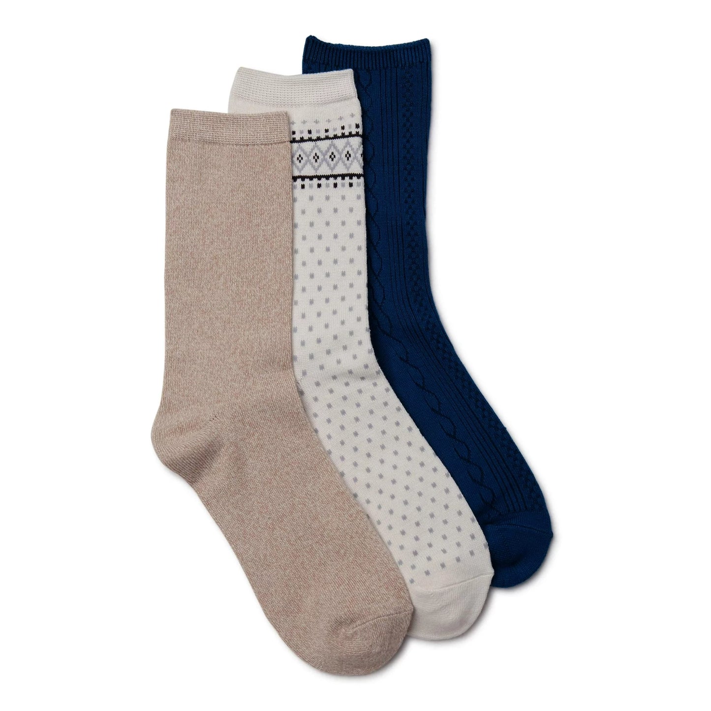 Time and Tru Women's Super Soft Crew Socks, 3 Pack