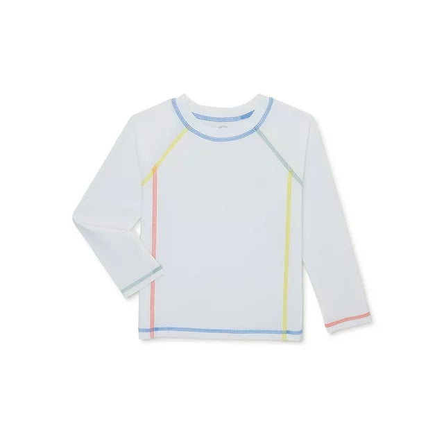 Wonder Nation Baby and Toddler Boy Long Sleeve Swim Rashguard
