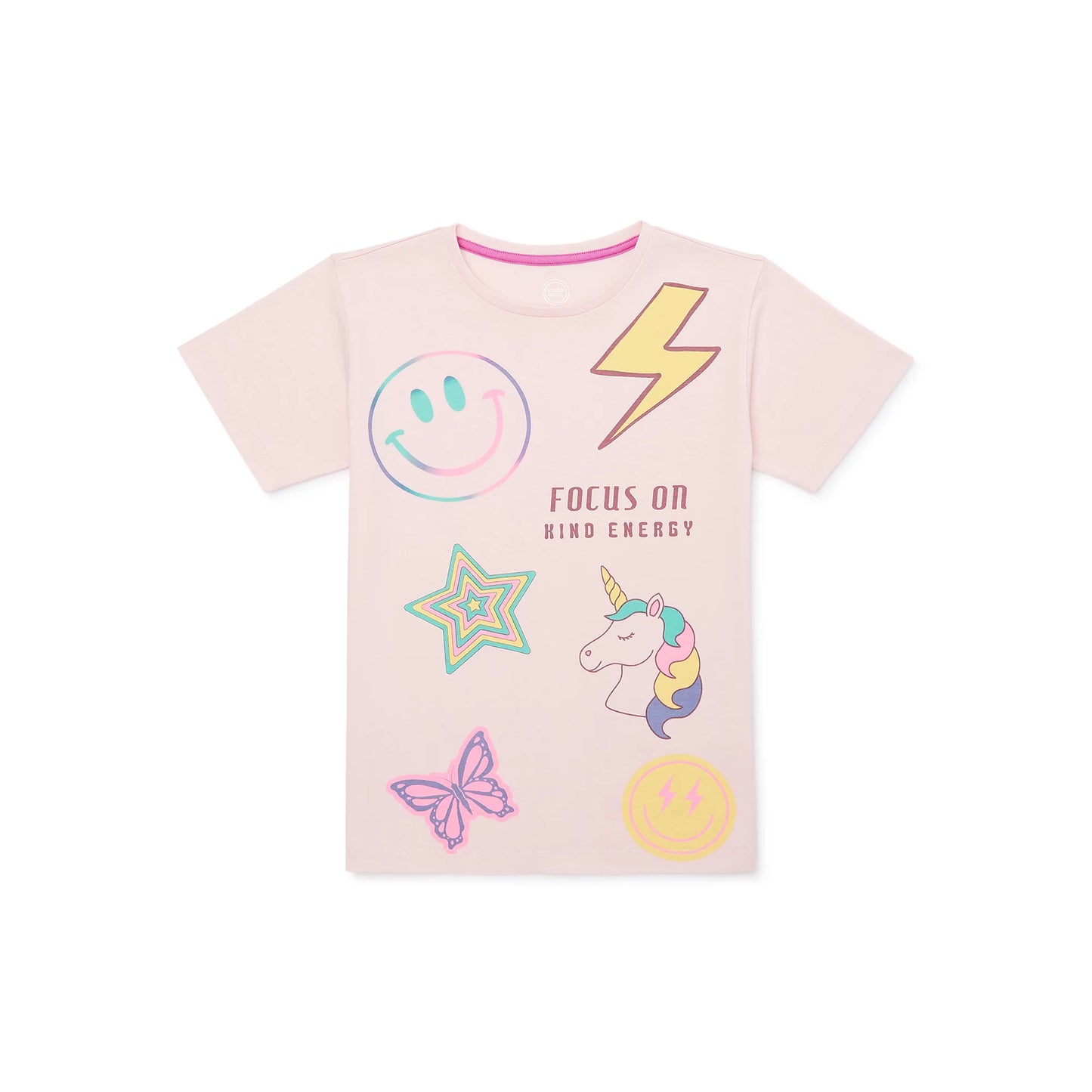 Wonder Nation Girls Boxy Graphic Tee