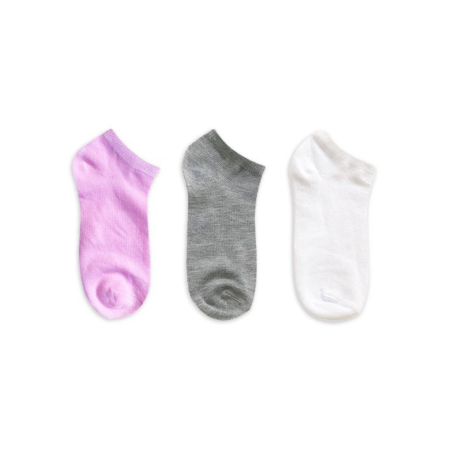 Wonder Nation No Show Socks, 3 Pack, Sizes S-L