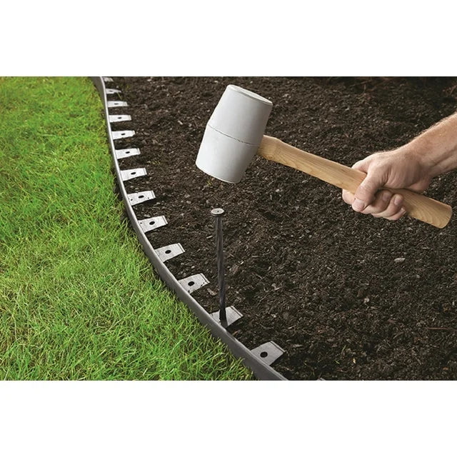 Expert Gardener No-Dig Nylon Anchor Spike 10-Ct. Pack, Plastic Garden Stake, Black