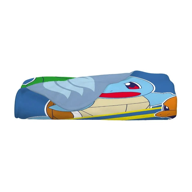 Pokemon Kids Plush Twin/Full Blanket, 62 x 90 , Blue