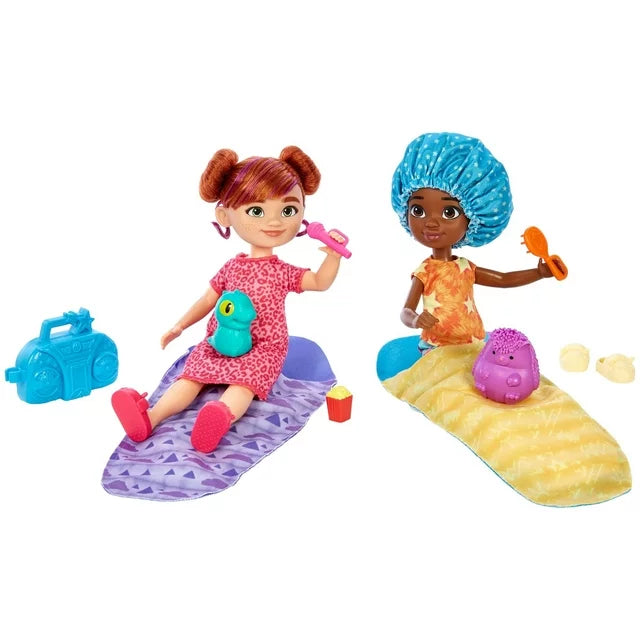 Karma’s World Slumber Party Toy Playset with 2 Dolls & Accessories, 15-Pieces