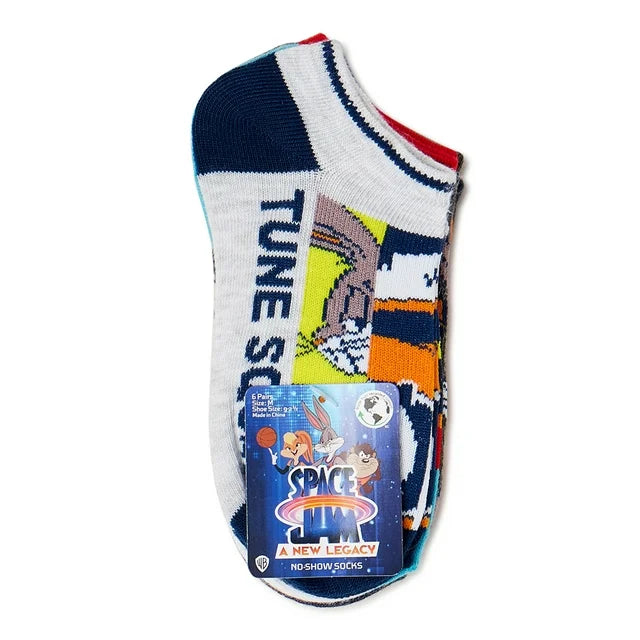 Space Jam A New Legacy Boys No Show Socks, 6-Pack