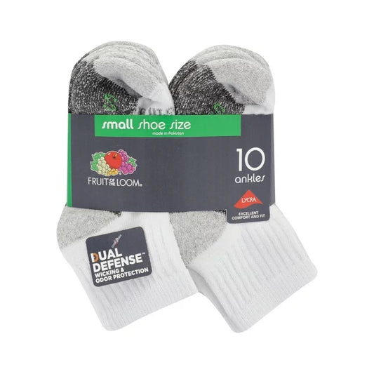Fruit of the Loom Boys Durable Ankle Socks, 10 Pack (4.5) 4.5 stars out of 149 reviews 149 reviews