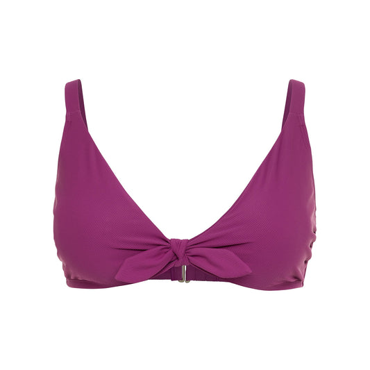 Time And Tru Passionate Plum Tie Front Bralette