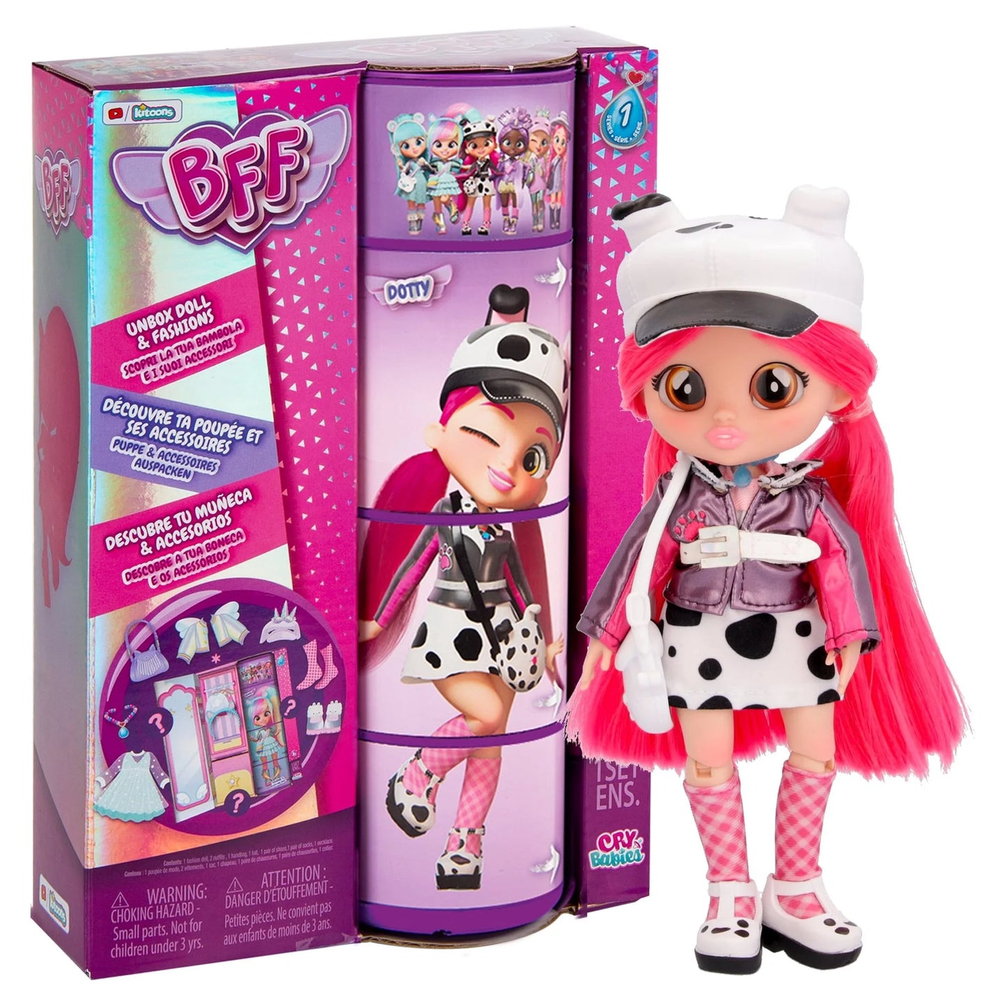 BFF by Cry Babies Dotty 8 inch Fashion Doll for Girls Ages 4+ Years