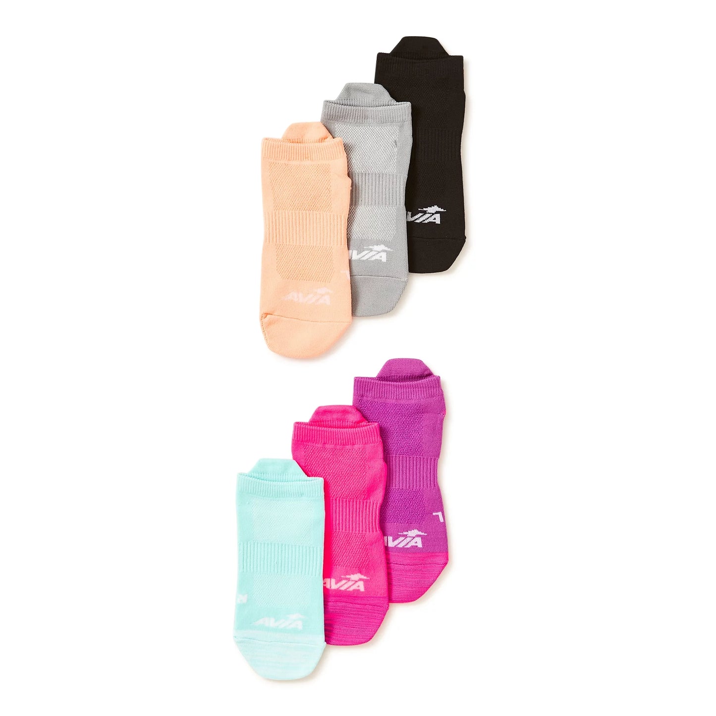 Avia Women's Premium Lightweight Low Cut Socks, 6-Pack