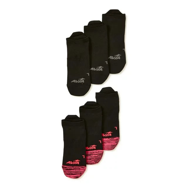 Avia Women's Premium Lightweight Low Cut Socks, 6-Pack