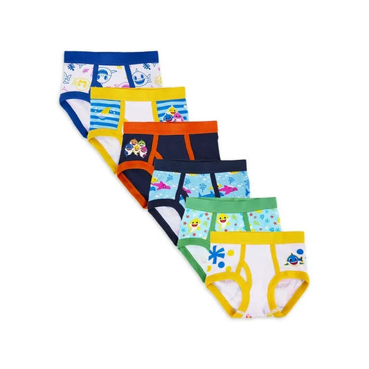 Baby Shark Toddler Boys' Underwear, 6 Pack
