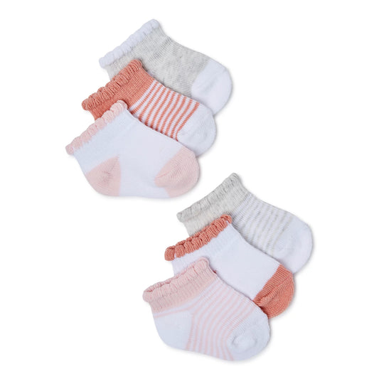 Child Of Mine by Carter's Baby Girls' Low-Cut Socks, 6-Pack