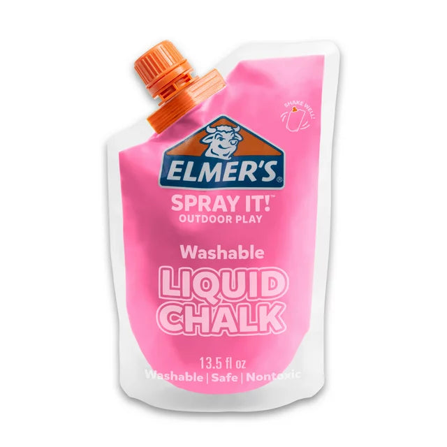 Elmer's Spray It! Outdoor Play Washable Liquid Chalk Refill Pouch, Blue,