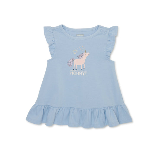 Garanimals Baby Girl Graphic Flutter Dress,
