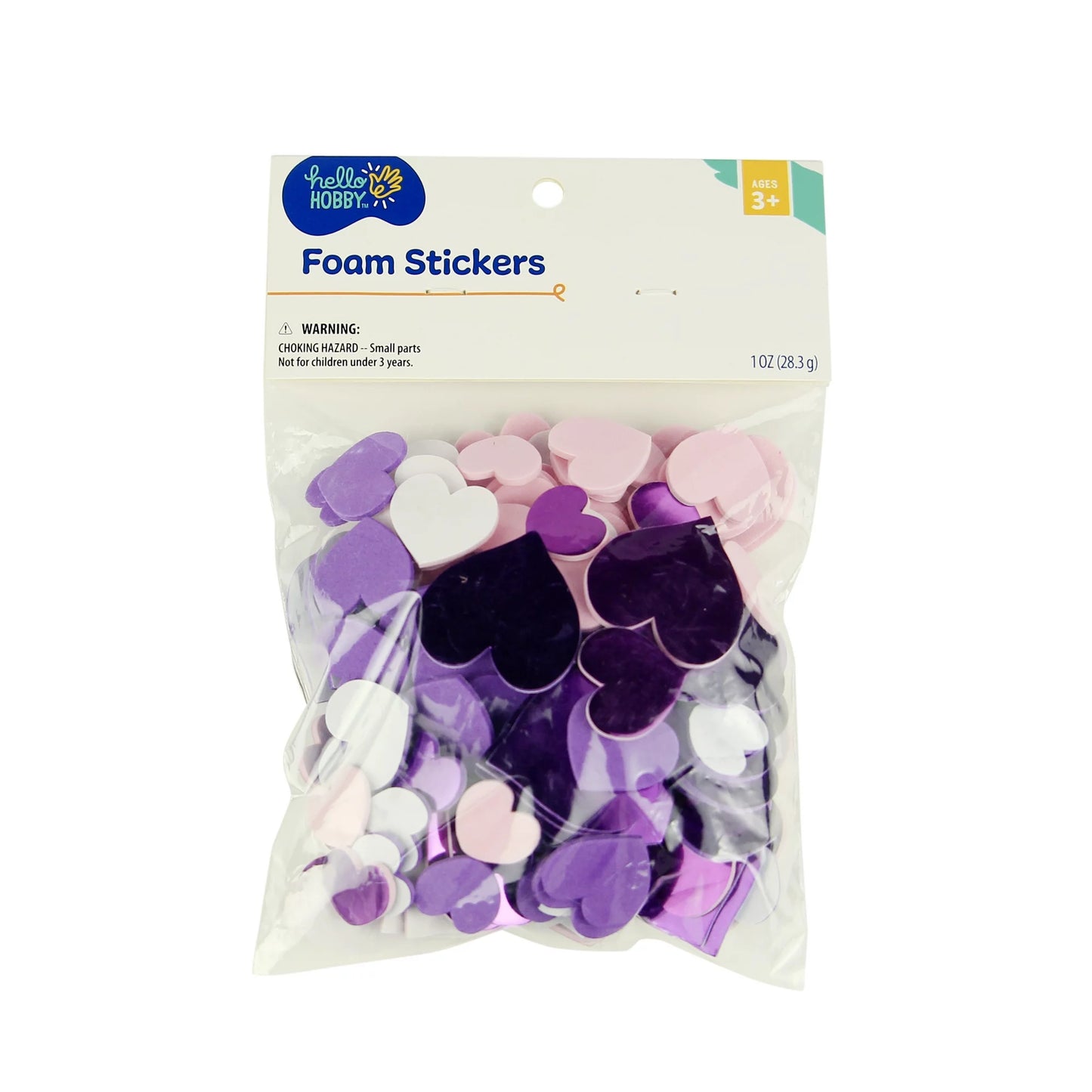 Hello Hobby Multicolor Foam Heart Stickers, 1oz Bag Die-Cut Dies