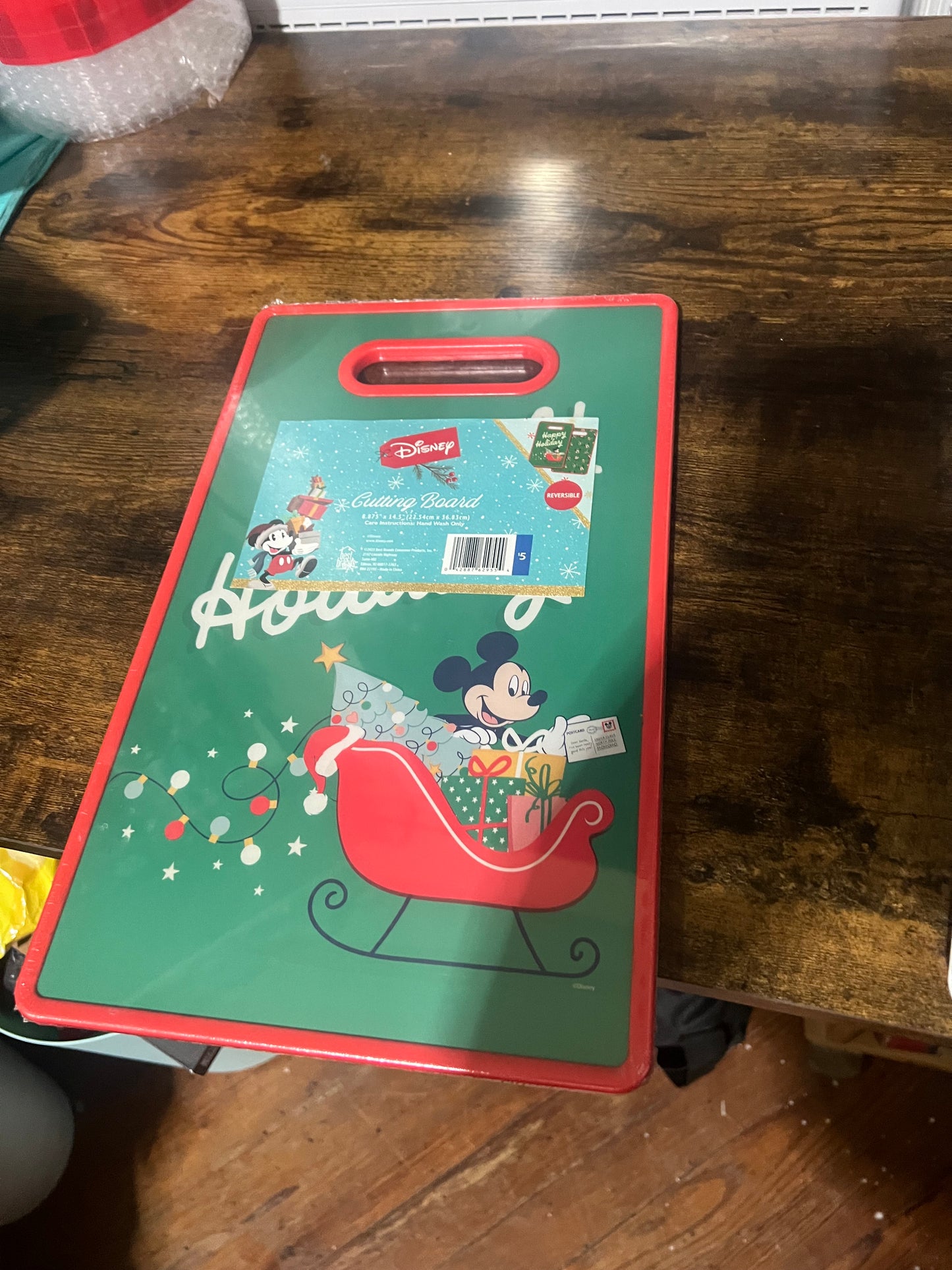 NEW Mickey Mouse Double-Sided Cutting Board Reversible Disney 14x9" Plastic NIP