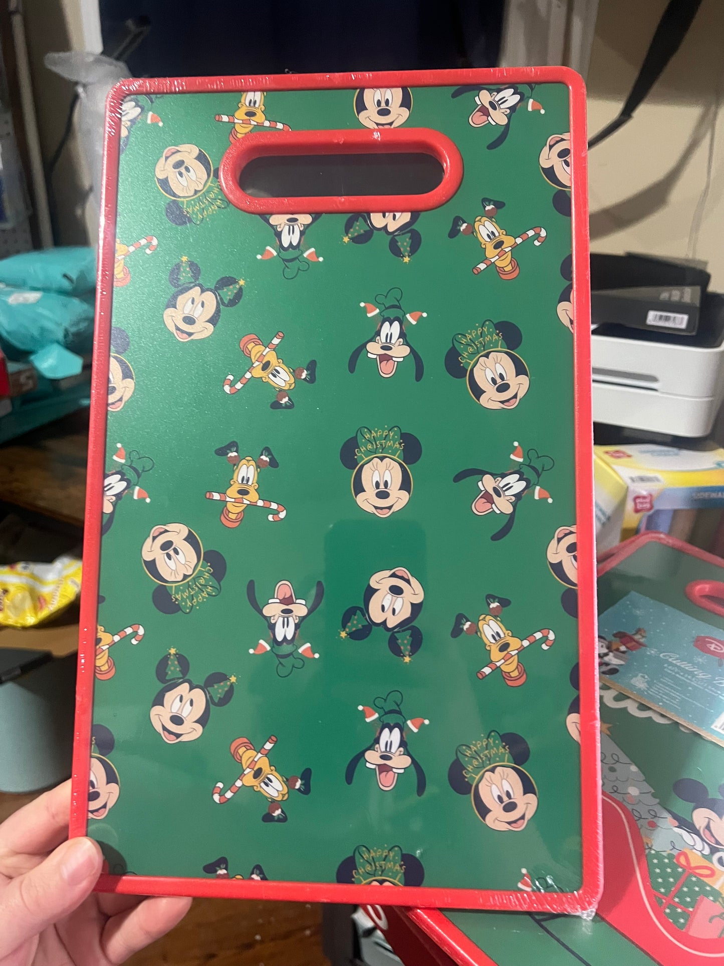 NEW Mickey Mouse Double-Sided Cutting Board Reversible Disney 14x9" Plastic NIP