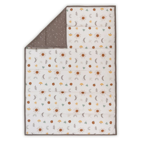 Little Star Organic Girls Reversible Baby & Toddler Cotton Quilt, 1 Pk