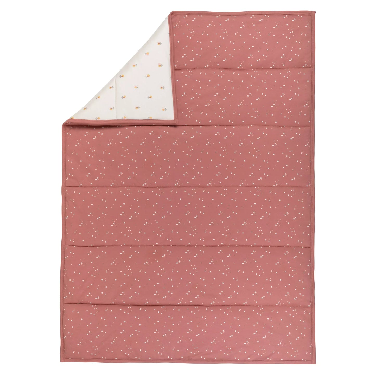 Little Star Organic Girls Reversible Baby & Toddler Cotton Quilt, 1 Pk