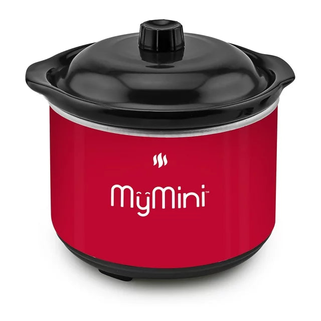 MyMini Dipping Pot Food Warmer, Red (5.9" x 5.9",