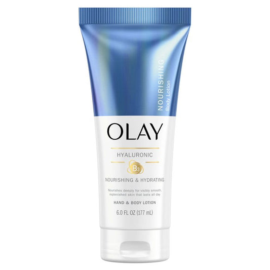 Olay Nourishing & Hydrating Hand and Body Lotion with Hyaluronic Acid, 6 fl oz