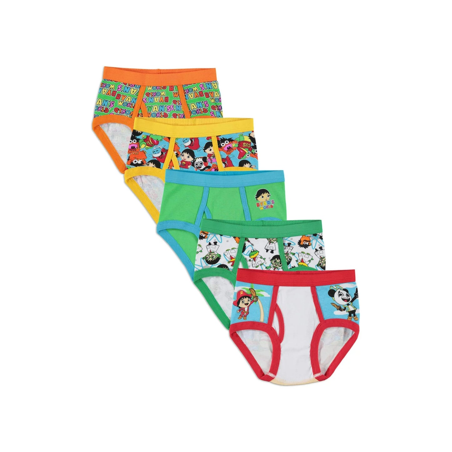 Ryan's World Boys'  Briefs Underwear, 5 Pack