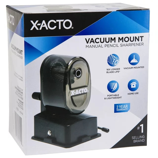 X-ACTO Bulldog Manual Pencil Sharpener with Vacuum Mount