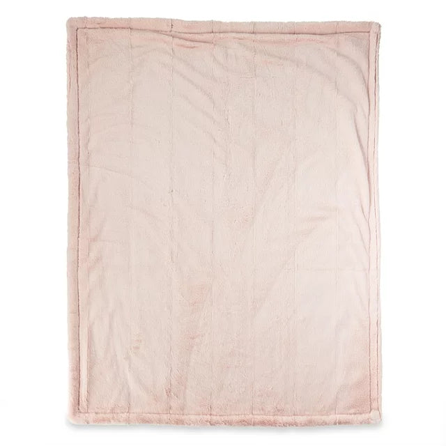 Parent's Choice Premium Plush Dusty Rose Blanket with Faux Sherpa Lining, for Baby and Toddler, 30" x 40"