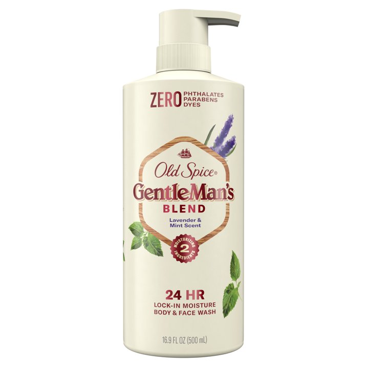 Old Spice Men's Body Wash GentleMan's Blend Lavender and Mint, 16.9 oz